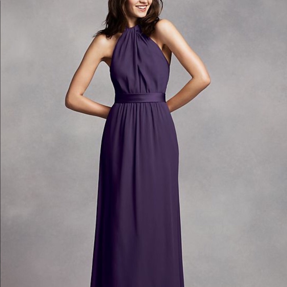 David’s Bridal Long, Mist Bridesmaid Dress